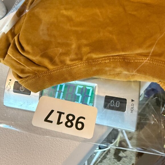 Lululemon Women 12 All Yours Cotton T Shirt Mustard Gold Crew Neck Pullover Top - Picture 7 of 7